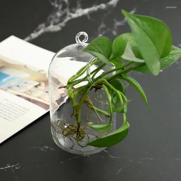 Vases Art Hydroponic Vase Transparent Glass Desktop Ornaments Flower Arrangement Diy Home Decorations Creative Gourd Shape