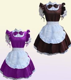 Sexy French Maid Costume Gothic Lolita Dress Anime Cosplay Sissy Maid Uniform Ps Size Halloween Costumes For Women 2021 Y06607685