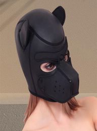 2019 New Soft Padded Rubber Neoprene Puppy Cosplay Role Play Dog Mask Full Head with Ears26435258330690