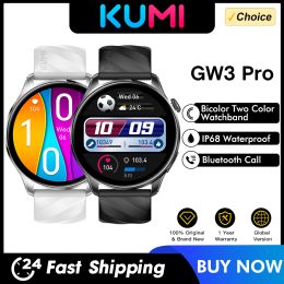 Watches KUMI GW3 Pro Smartwatch 1.43" AMOLED HD Screen 100+Exquisite Dial Bluetooth Call IP68 Life Waterproof 24Hour HealthMonitoring