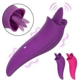 Massage Items 8 Modes G Spot Clitoral Stimulator Silicone Tongue Licking Vaginal Massager Sex Toy for Women Machines6203396