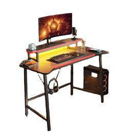 Home Office Accessories for Desk Computer Table Gaming Desk Computer Office Table With LED Lights Monitor Stand Mesa Gamer Desks