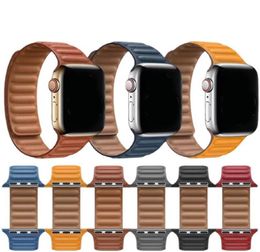 Genuine Real Leather Strap For Watch iWatch Series 3 5 4 SE 6 7 Band 44mm 40mm 41mm 45mm 42mm 38mm Magnetic Loop bracelet14057743657679