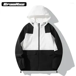 Men's Jackets Men Spring Autumn Fashion Outdoor Casual Waterproof Breathable Jacket Versatile Trendy Hooded Windbreaker