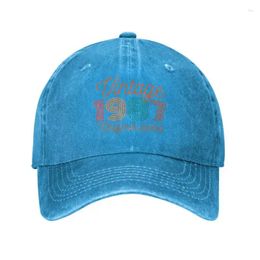 Ball Caps Personalised Cotton Vintage 1987 Original Parts Baseball Cap Men Women Adjustable Dad Hat Streetwear