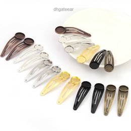10 pieces/round hair clip BB clip DIY hair clip accessories circular small disc bottom support with adhesive beads