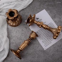 Candle Holders 1Pc Vintage Candlestick Pography Background Prop Ins Nordic Style Light Luxury Home Decoration Ornament