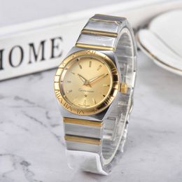 Fashion Women Watch Designer Watch Omg Stainless Steel Wristwatches Men Watch Fashion Two Needle Metal Panel Luxury Adjustable Analogue Gift All-Match Watch