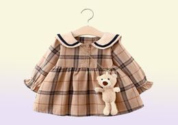 2020 Fall Newborn Baby Girl Dress Clothes Toddler Girls Princess Plaid Birthday Dresses For Infant Baby Clothing 02y Vestidos279q79846282