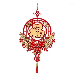 Decorative Figurines Chinese Year Door Decorations Knot Wealth Luck Ornament 2024 Dragon Red Hanging Ornaments