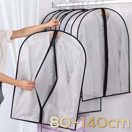 Storage Bags 80-140cm Clothes Cover Dustproof Garment Protector Fully Bag With Zipper Wardrobe Durable Hanging