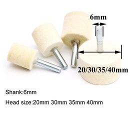 Wool Grinding Wheel Soft Polishing Head 20/25/30/35/40MM Cylindrical Grinder for Metal Mould Marble Glass Jewellery Polish