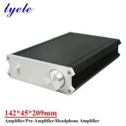 Amplifiers 142*45*209mm Allaluminum Power Amplifier Chassis Preamp Headphone Amplifier Chassis Shell Diy Audio Amplifier Case