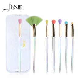 Shadow Jessup Makeup Brushes Set 7PCS Brushes Eyeshadow Concealer Blending Contour Eye Brush Synthetic Hair with Cosmetic bag