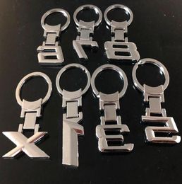 For BMW 1 3 5 6 7 8 XSeries X5 M5 F13 F15 E36 E39 E53 E60 Silver Metal Number Letters Key Holder Fashion KeyRing Keychain1000037