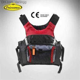 Life Vest Buoy Authentic CE approved mens life jacket 100KG+large pocket life jacket womens PFD swimming fishing kayaking vest water sports drifting safetyQ240412