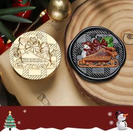 Wax Seal Christmas Theme Fire Lacquer Stamp Seal Head Sealing Fire Lacquer Copper Head Scrapbooking Envelope Wedding Invitations