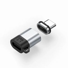 Per MacBook da 100W a 24 pin Type C Adattatore USB C 3.1 Convertitore dati magneti di ricarica rapida convertitore 10GBS Sincronizzazione dati per dispositivi di tipo C