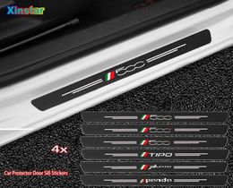 1pack NEW Car Protector Door Sill Stickers For Fiat 500 500x 500l panda TIPO punto7775870