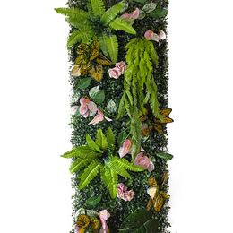 New 3D 40 * 120CM Artificial Plant Plastic Lawn Grass Wall Background Wall Panel Green Flower Home Decoration