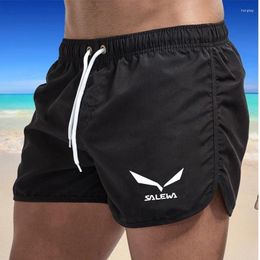 Men's Shorts Stretch Quick Dry Beach Trunks With Pocket Summer Breathable Sport Gym Running Pants High Quality Male Swimwear