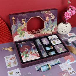 Planners Handbook Notebook Antiquity Sticker Set Student Gift Box Girl Kawaii Diary Chinese Style Notepad Handbooks Stationery Washi Tape