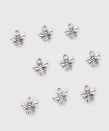 200Pcs alloy Bee Antique silver Charms Pendant For necklace Jewellery Making findings Craft 11x10mm5315497