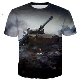 3D Print World Of Tanks Game T shirt Military T-shirt Hiphop Tee shirt/Streetwear Summer Men Clothes Oversized Haikyuu Graphic