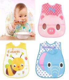 Whole 10pcs Baby Bibs EVA Waterproof Lunch Bibs Boys Girls Infants Cartoon Pattern Bibs Burp Cloths For Self Feeding Care232q9942417