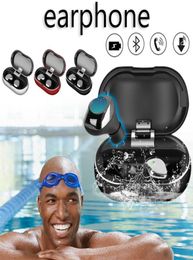 Metal TWS Bluetooth Earphone IPX7 Swimming Wireless Headset Sport Waterproof Earbuds Stereo Headphones with Charging Box3058884