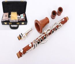 Yinfente Professional Clarinet Rosewood Clarinet Silver Plated Eb Key 17 key Clarinet Case8335469