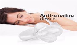 Health Care Silicone Anti Snoring Tongue Retaining Device Snore Solution Sleep Breathing Apnea Night Guard Aid Stop Snore Sleeve201915598