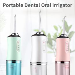 Irrigators Portable Dental Oral Irrigator Dental Water Flosser USB Rechargeable Teeth Cleaner Water Jet Floss Tooth Pick 220ml 3 Modes
