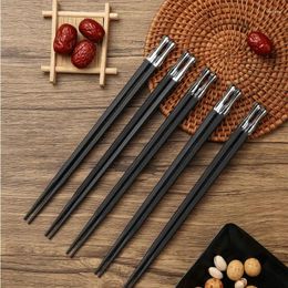 Chopsticks 5PCS Chinese Japanese Sushi Sticks Korean Reusable Alloy Chop Kitchen Tableware Tool Accessories