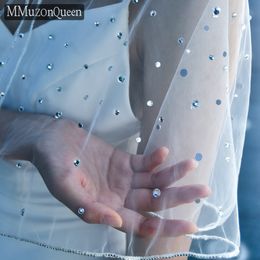MMQ MG03 Bolero With Rhinestones Bridal Robe For Wedding Shawl Elegant Womens Party Jackets Cardigan DIY Customized Product