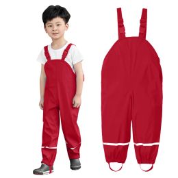 Toddler Waterproof Jumpsuit Mud Proof Windproof Clothes Kids Outdoor Boys Girls Warm Rain Coat Overall Toddler Children Raincoat