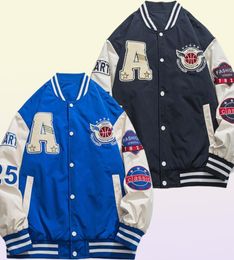 Mens Jackets Thin Light Letterman A Embroidery Patchwork Stadium Award University Men Baseball Bomber Jacket Unisex Women Varsity 6578754