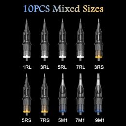 Supplies Cartridge Tattoo Needles 10/20pcs Mixed Sizes Disposable Sterilised Tattoo Needles Permanent Makeup for Cartridge Hines Grips