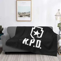 Blankets 2 : Remake Rpd Logo Trend Style Funny Fashion Soft Throw Blanket Reimagined Leon Claire Zombie Biohazard Re