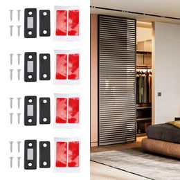 Latches Cabinet Door Locks Hole-free Invisible Metal + Magnet Strong Magnetic 4 Sets 42*32mm Attractor Home Brand New