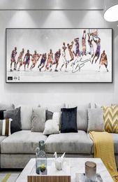Sports Star Art Canvas Painting Basketball Player Posters and Prints Wall Art Pictures for Teen Living Room Cuadros Home Decoratio6001273
