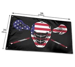 American Lacrosse Outdoor Flag Vivid Colour UV Fade Resistant Double Stitched Decoration Banner 90x150cm Digital Print Whole9569891