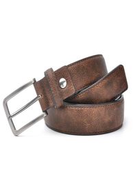 Belts Fashion Black Grey Dark Brown Men Leather Belt Trouser Waistband Casual BeltsBelts6909223