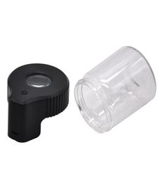 Smoking Plastic Glass LightUp LED Air Tight Proof Storage Magnifying Stash Jar Viewing Container Vacuum Seal Plastic Pill Box C5075118