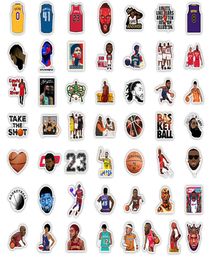 50PcsPack Mixed Basketball Stars Vinyl Sticker Waterproof Stickers for Water Bottle Laptop Planner Scrapbook Phone Wardrobe Wall 7658991