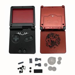 New GBASP Housing Shell Replacement for GBA SP Shell Case Cover with Buttons and Nameplate Logo for Gameboy Advance SP