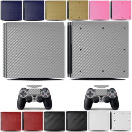 Stickers Carbon Fibre Vinyl Skin Sticker for Sony PS4 Pro PlayStation 4 Pro and 2 controller Skins Stickers