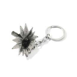 Game Pendant Keychain TheWitcher Wizard 3 Wild Hunt Geralt Animal Metal Keyring Wolf Head Key Holder Bag Card Original Quality