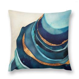 Pillow Abstract Blue With Gold Throw Christmas Pillowcase Sofa Decorative Covers For Living Room