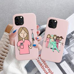 Wisdom Teeth Dentist Tooth Phone Case for iPhone 14 11 12 13 Mini Pro Xs Max 8 7 6 6S Plus X XR Solid Candy Color Case